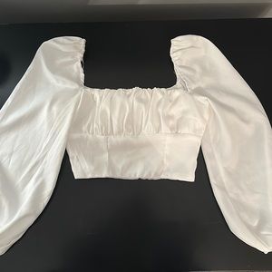 White Princess Polly Arian Long Sleeve Top